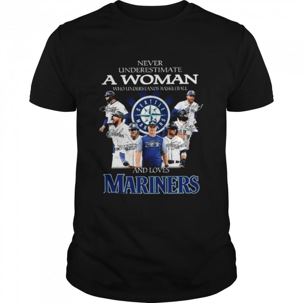 Never Undestrima A Woman Who Understands Baseball And Loves Seattle Shirt